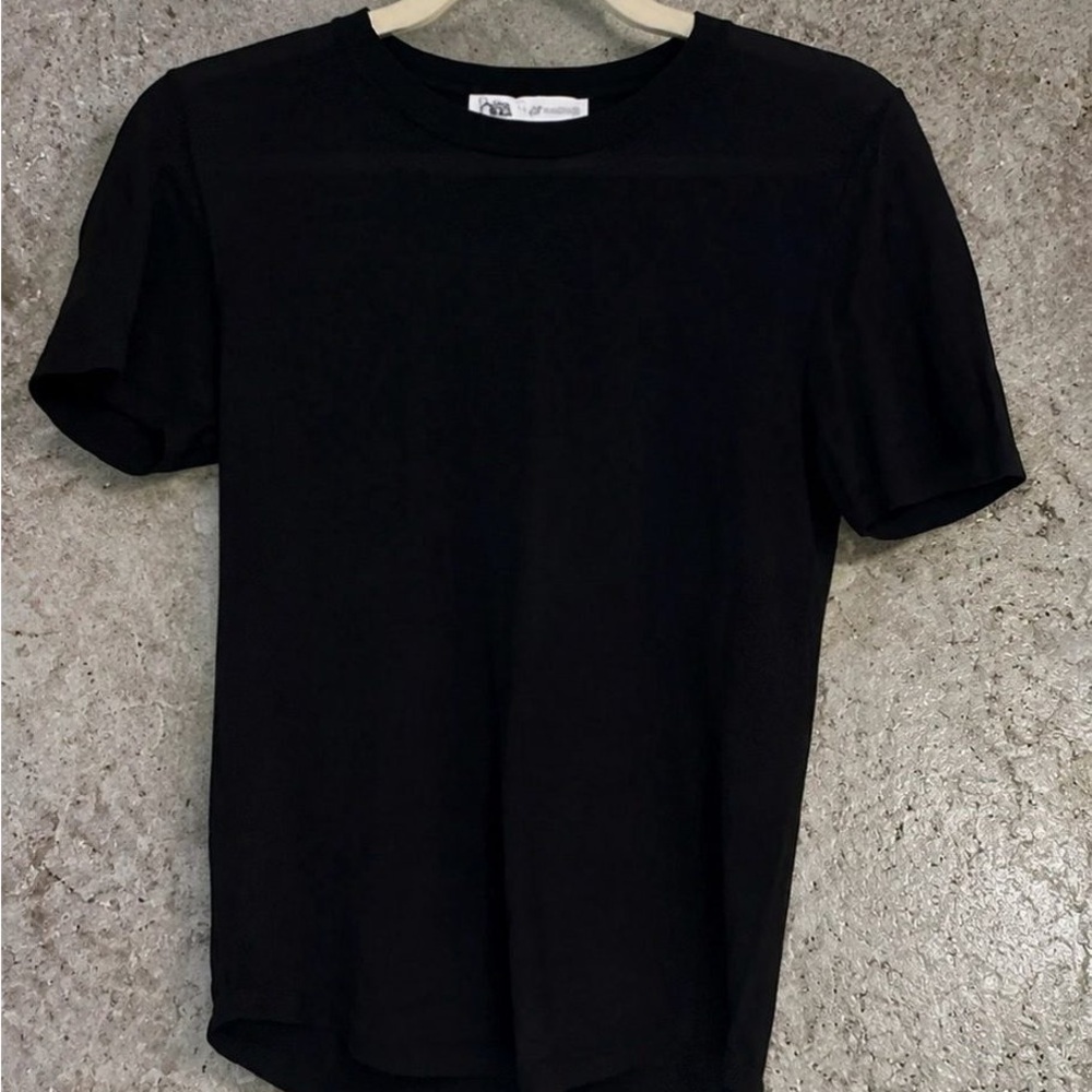 Zara Black Short Sleeve Crewneck Tee